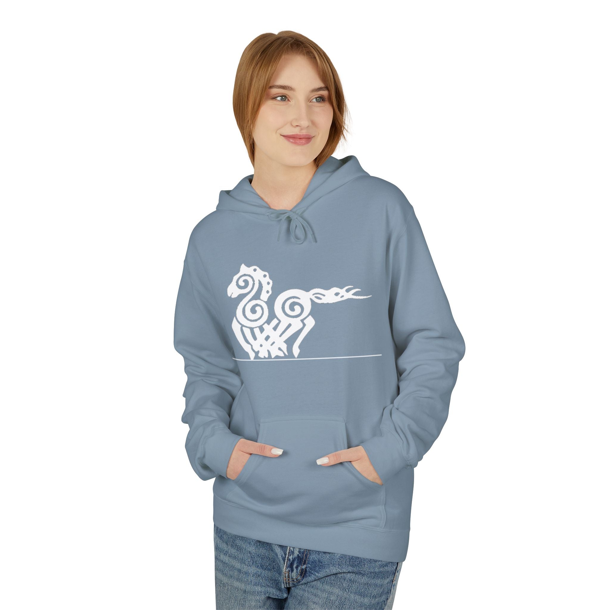 Viking  Hoodie — Nordic Myth Sea Creature Pullover