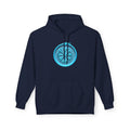 The Serpent – Jörmungandr, Blue Neon Rune Hoodie — Mystical Sigil Graphic Sweatshirt