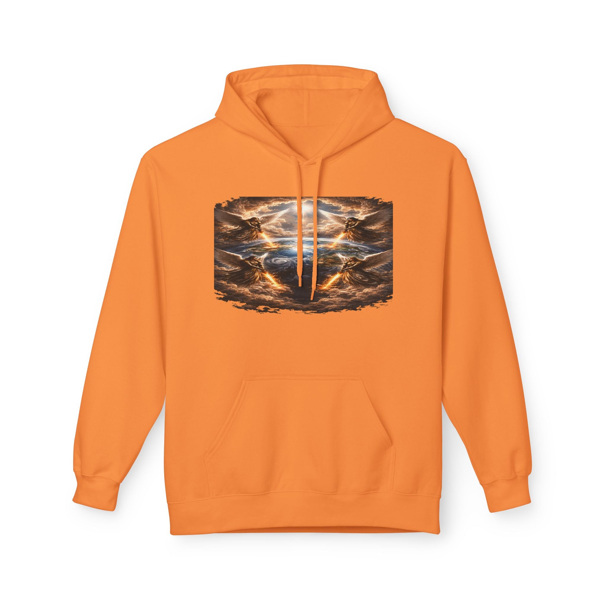 Revelation 7:1 The four Angels at the end of times-Jesus Christ retrun-Unisex Midweight Softstyle Fleece Hoodie