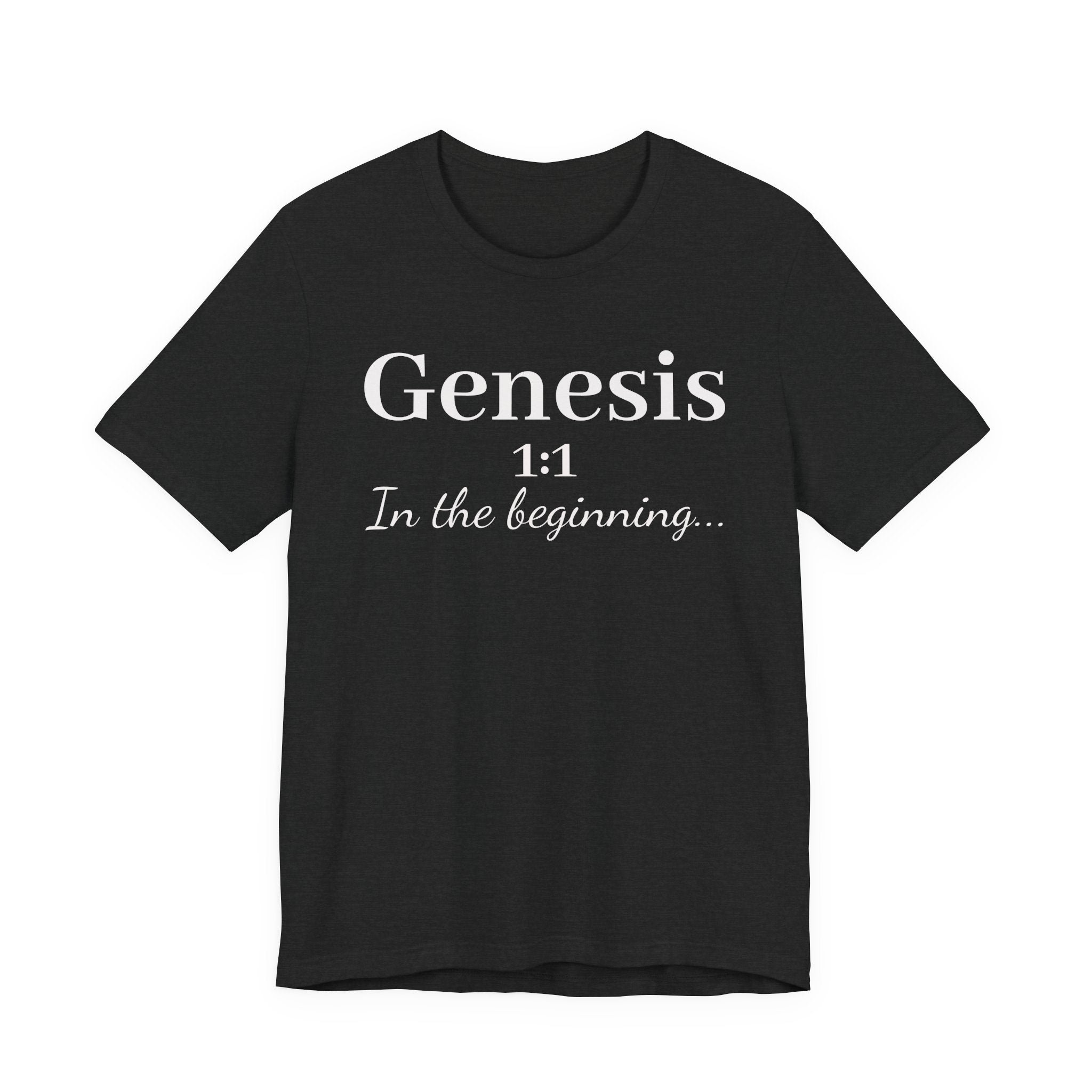 Biblical Genesis 1:1 T‑Shirt – "In the beginning..." Christian Scripture Tee