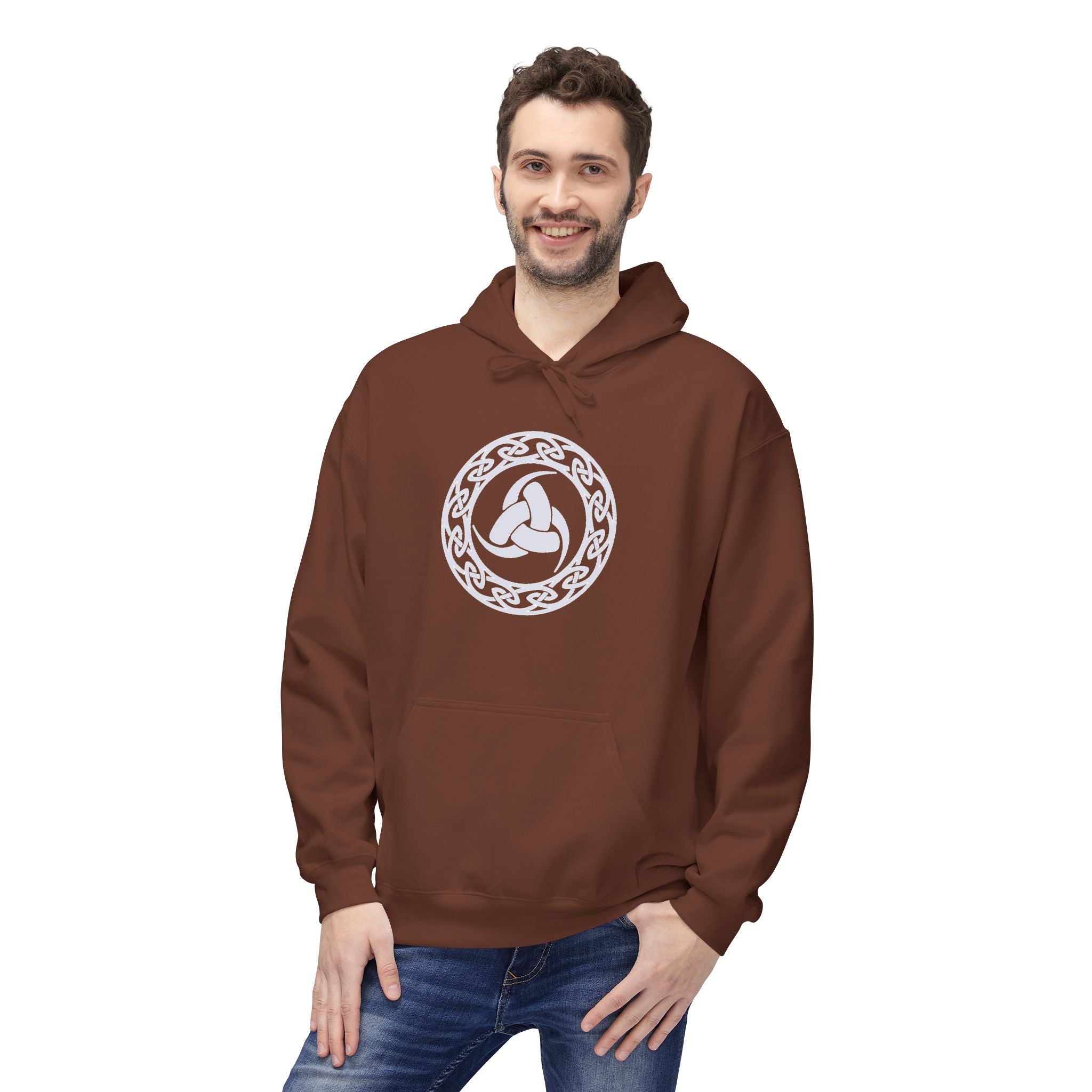 Viking Celtic Knot Hoodie –The Triple Horn of Odin – The Horn Triskelion