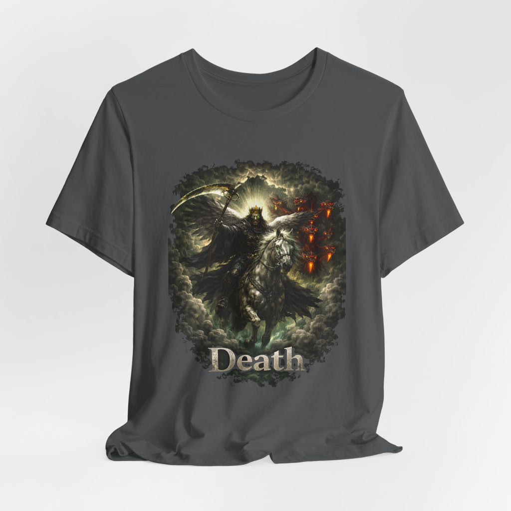 The black horse from Revelation 6:5-6 Angle of Death- Graphic Tee