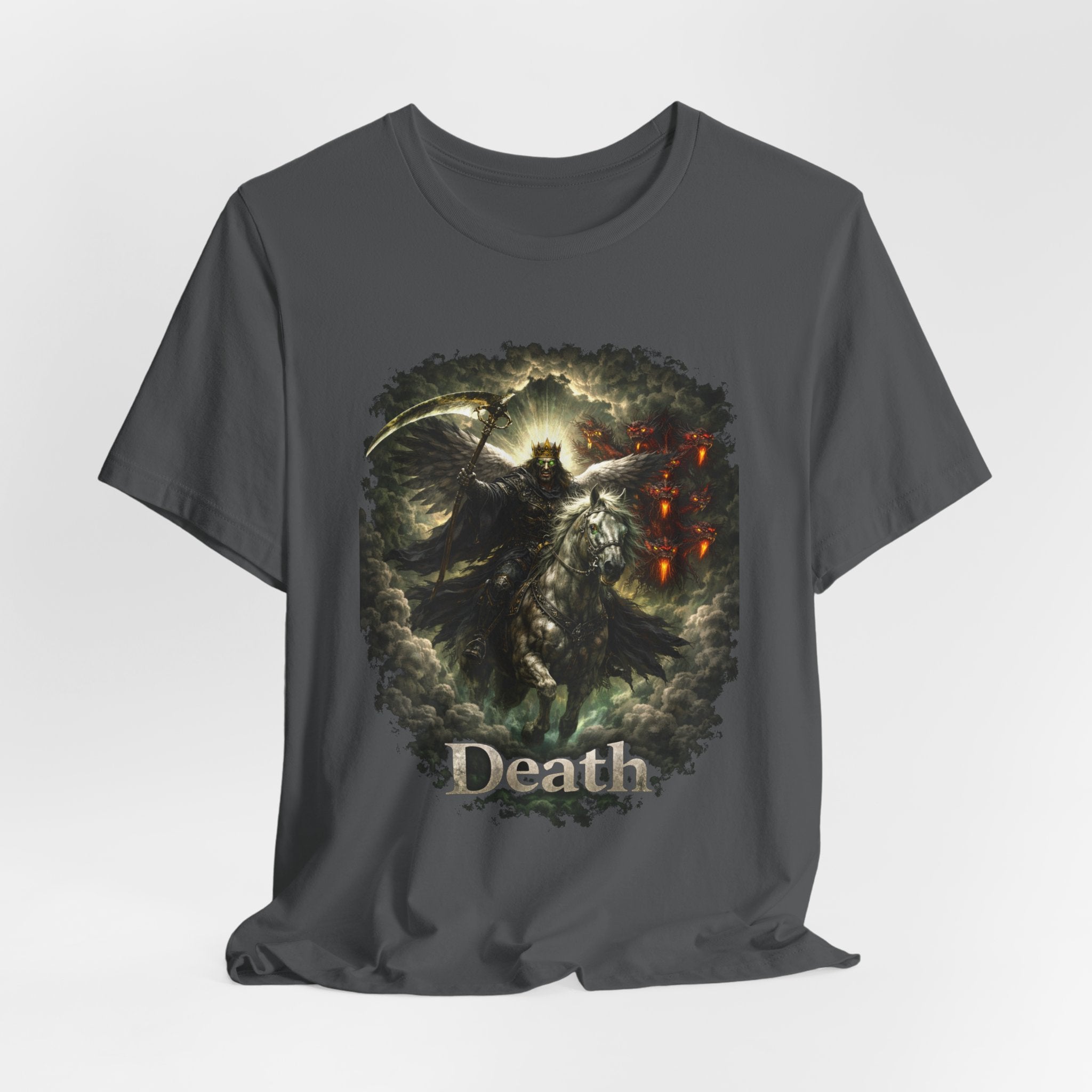 The black horse from Revelation 6:5-6 Angle of Death- Graphic Tee