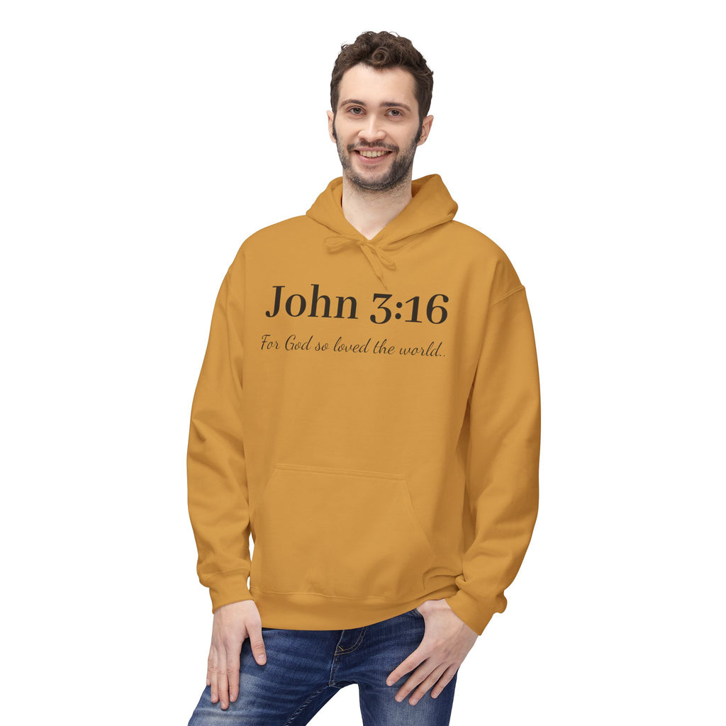John 3:16 Scripture Hoodie — Faith-Based Christian Pullover