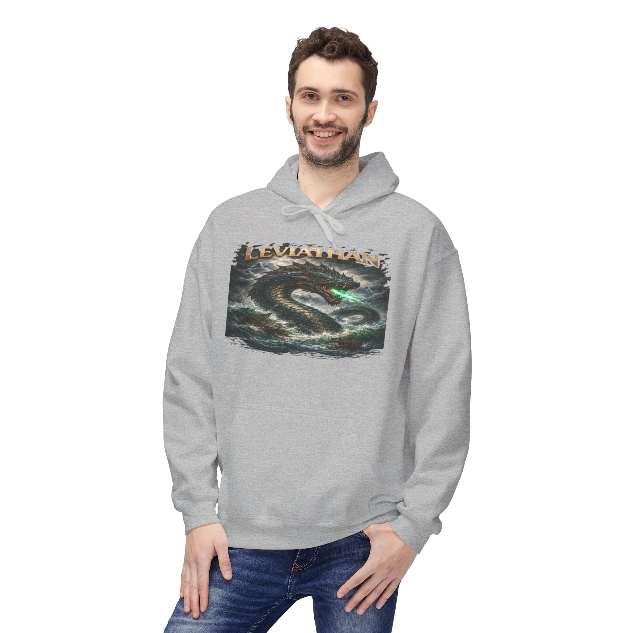 Leviarhan Hoodie — Coastal Wave Graphic Pullover