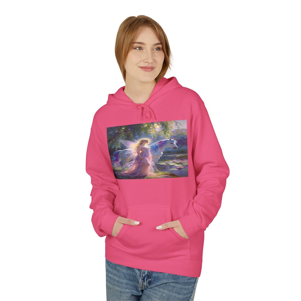 Mystic Waterfall Hoodie — Ethereal Nature Graphic Pullover