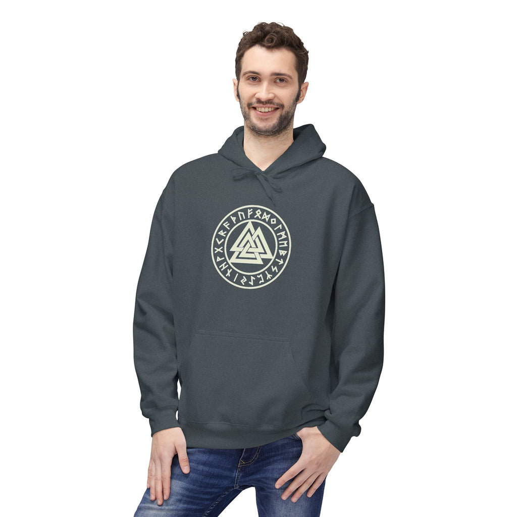 Viking  Rune Hoodie — Valknut Rune  — Norse Viking Symbol for the slain warrior