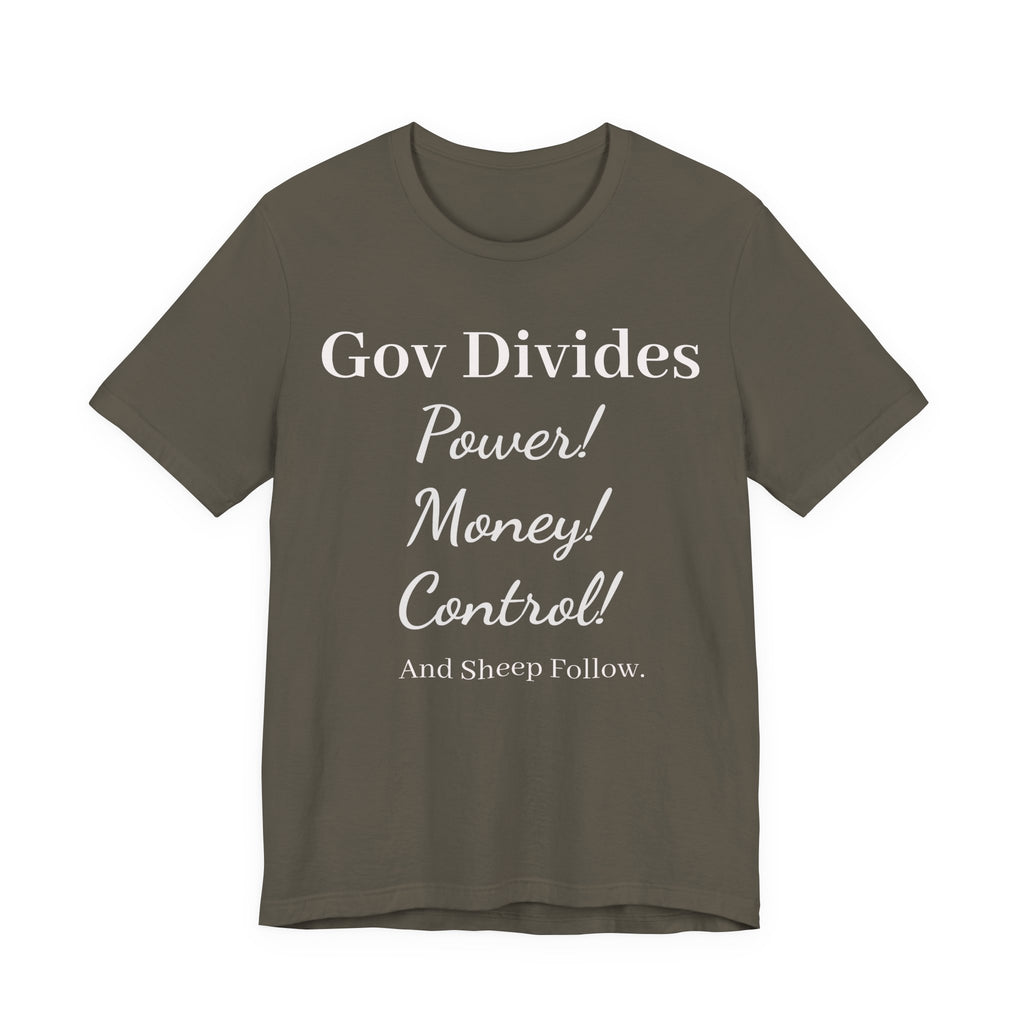 Gov Divides Tee — Pastel Political Statement T-Shirt
