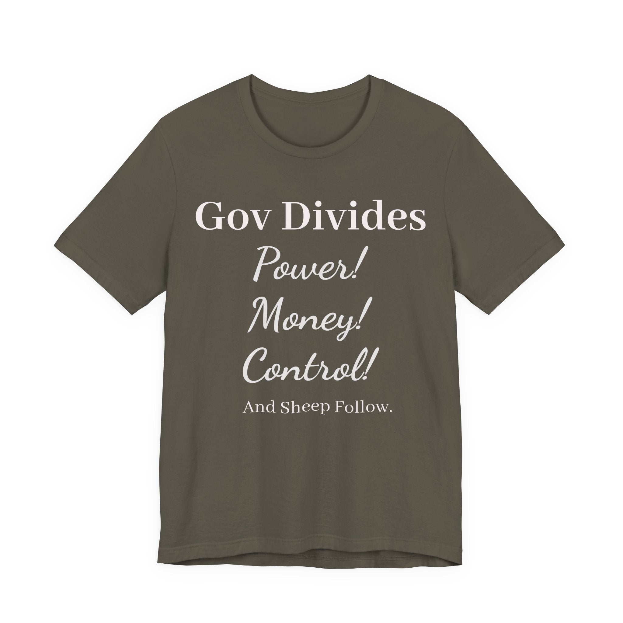 Gov Divides Tee — Pastel Political Statement T-Shirt