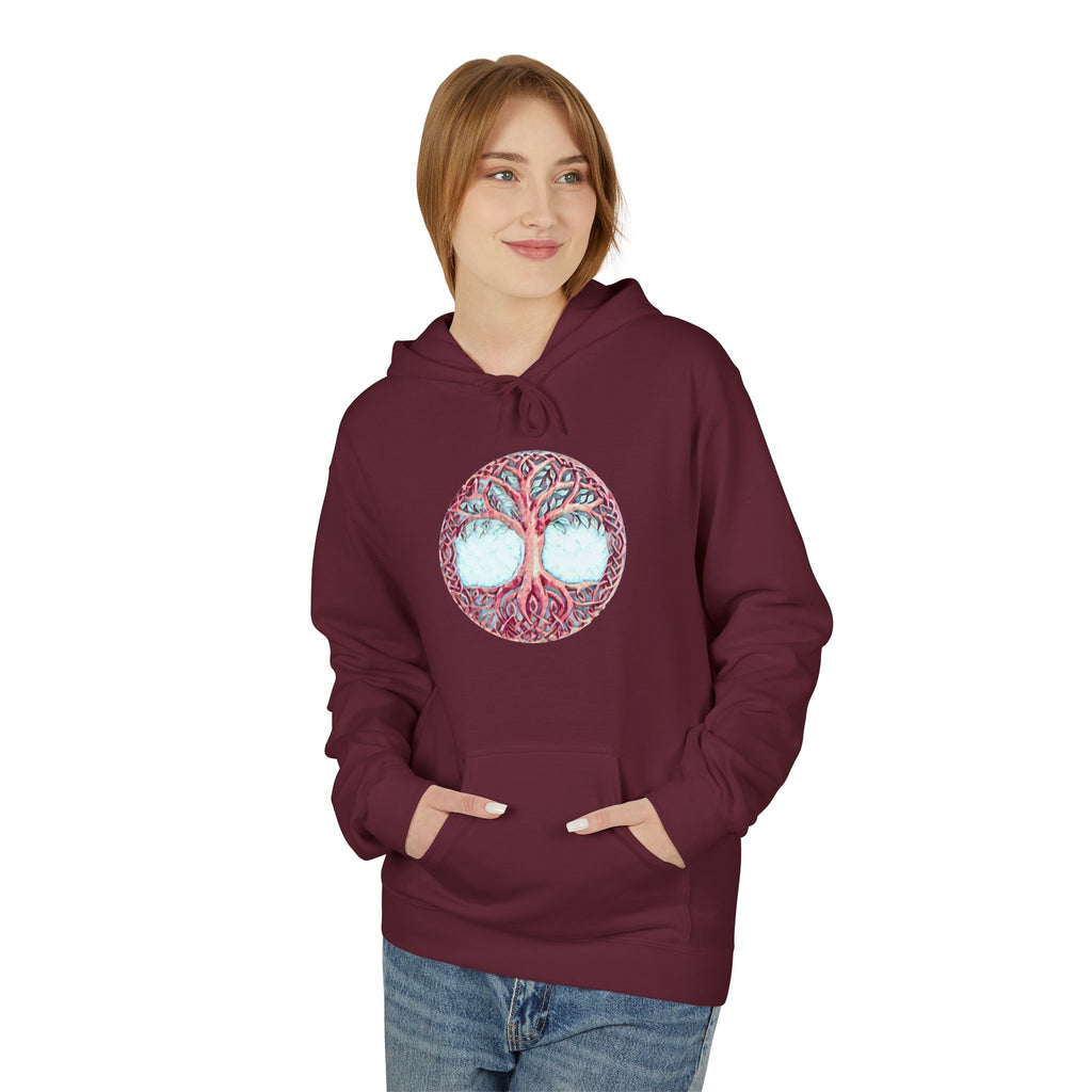 Yggdrasil Tree of Life Cotton Hoodie — Spiritual Nature Graphic Hoodie