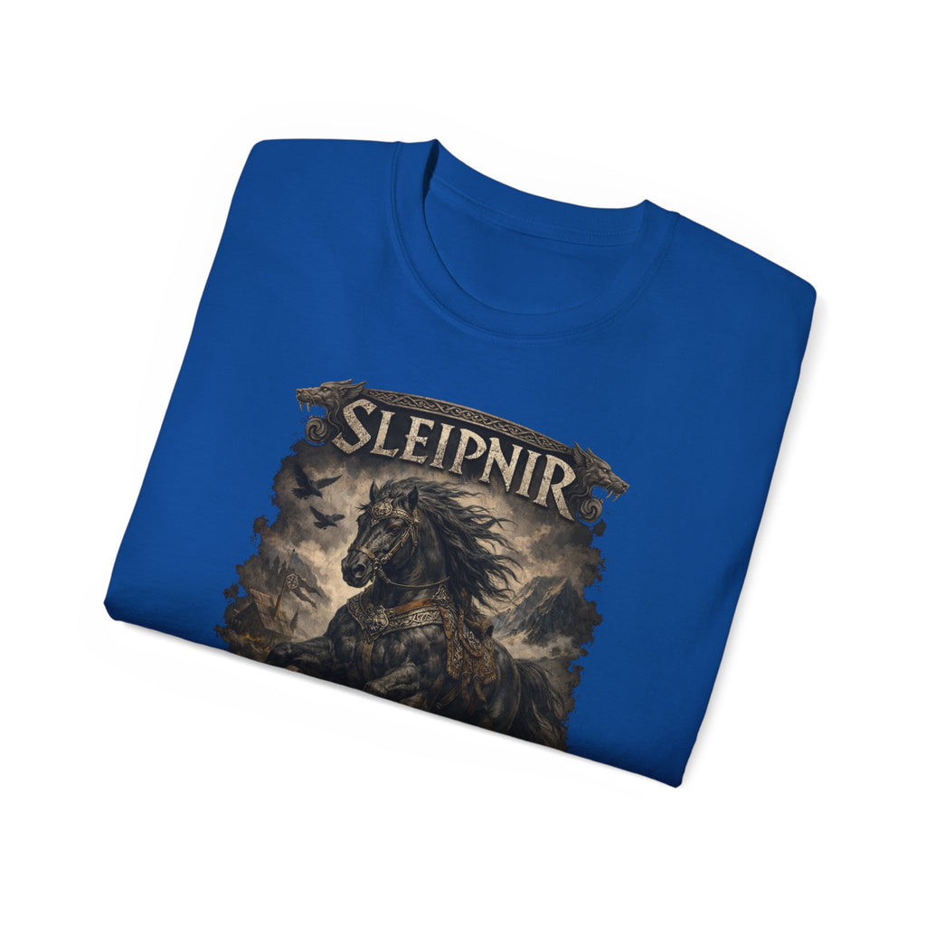 Sleipnir Norse Mythology Cotton T-Shirt —Odin’s Eight-Legged Horse