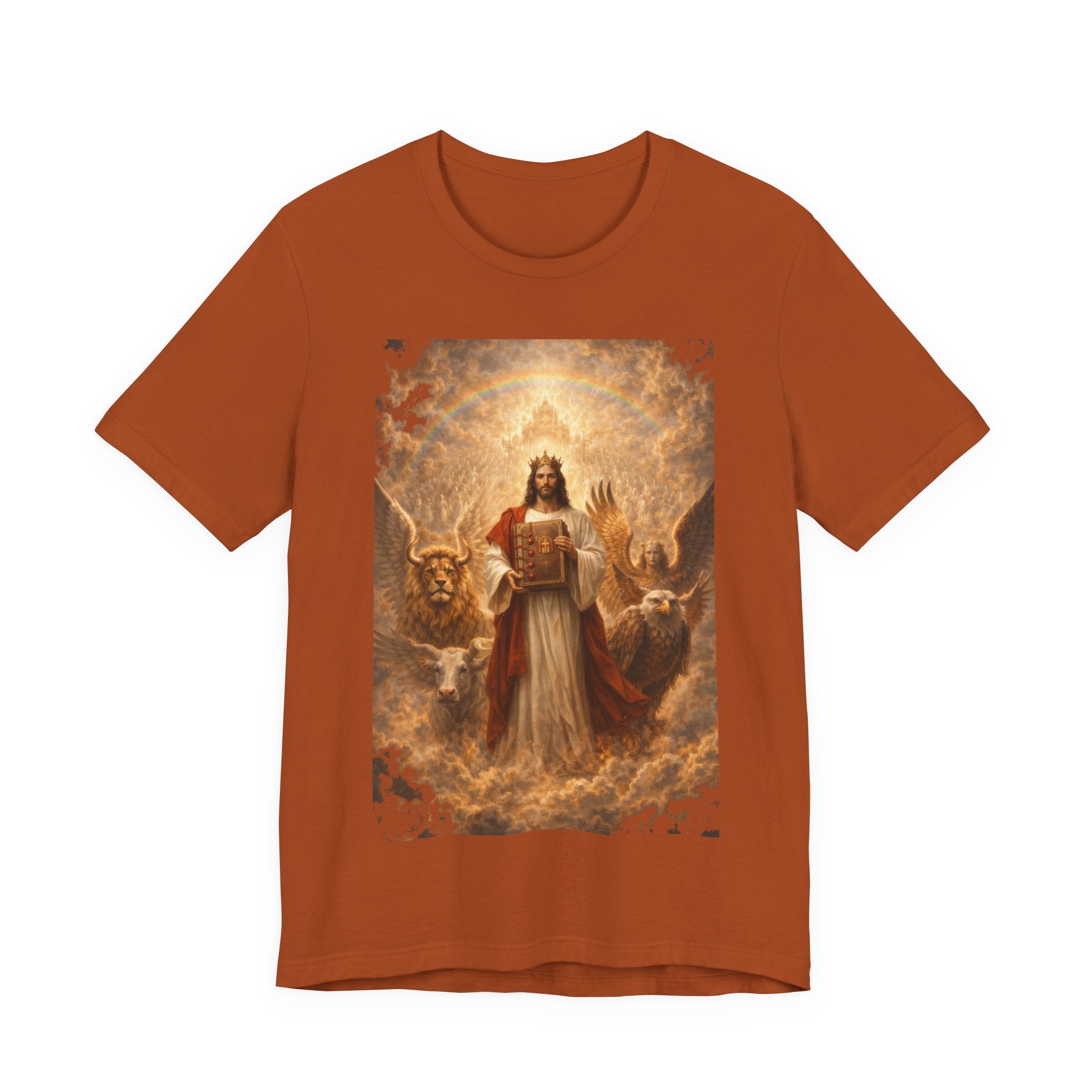 Jesus Christ The Lamb of God-Book of Judgment —  Religious T‑Shirt(Revelation 5:5-7)