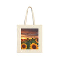 Sunflower Field Tote Bag — Sunset Canvas Market Bag