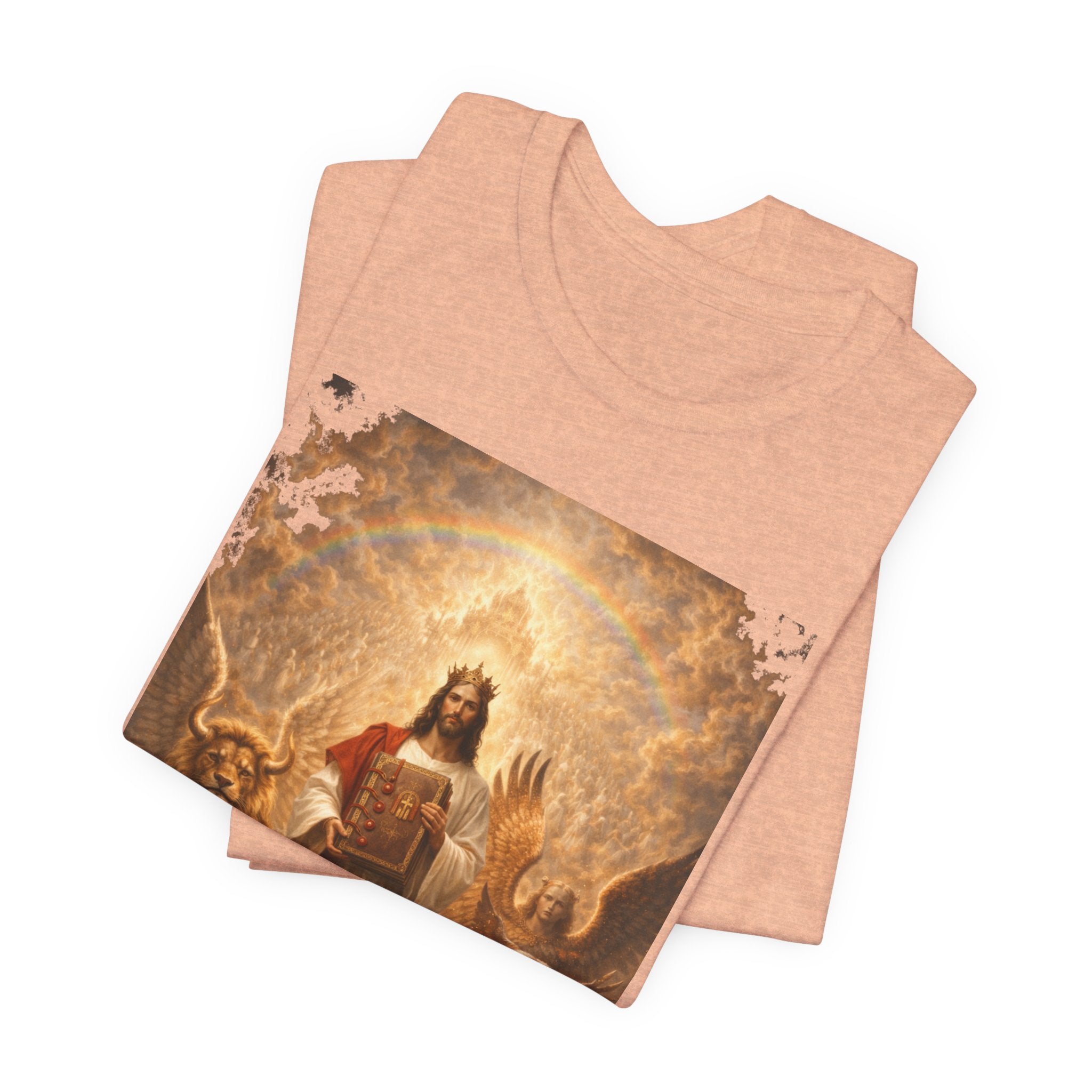 Jesus Christ The Lamb of God-Book of Judgment —  Religious T‑Shirt(Revelation 5:5-7)