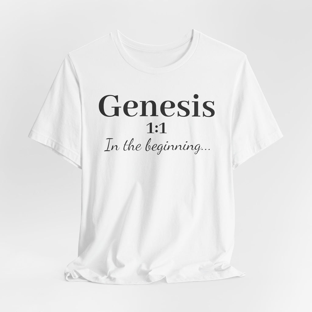Genesis 1:1 "In the beginning" Christian Tee